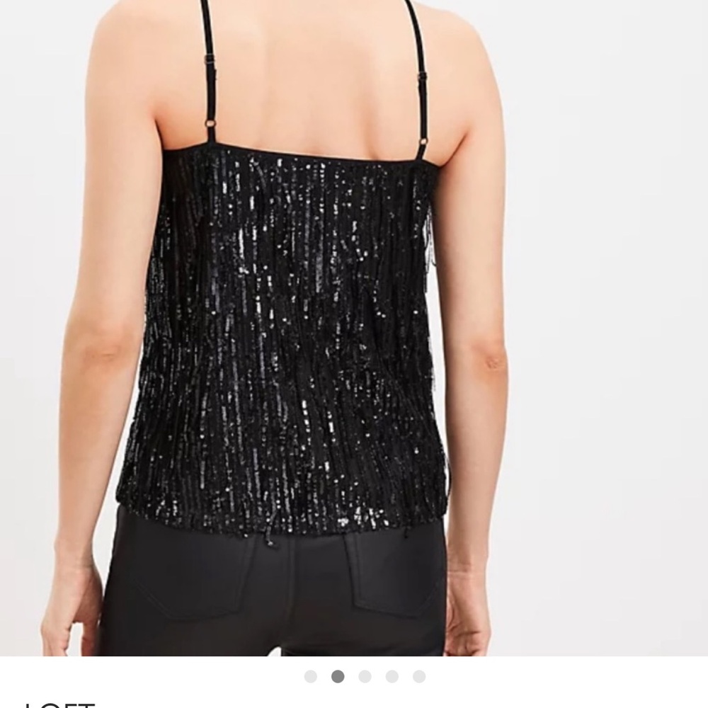 LOFT Black Sparkle Camisole